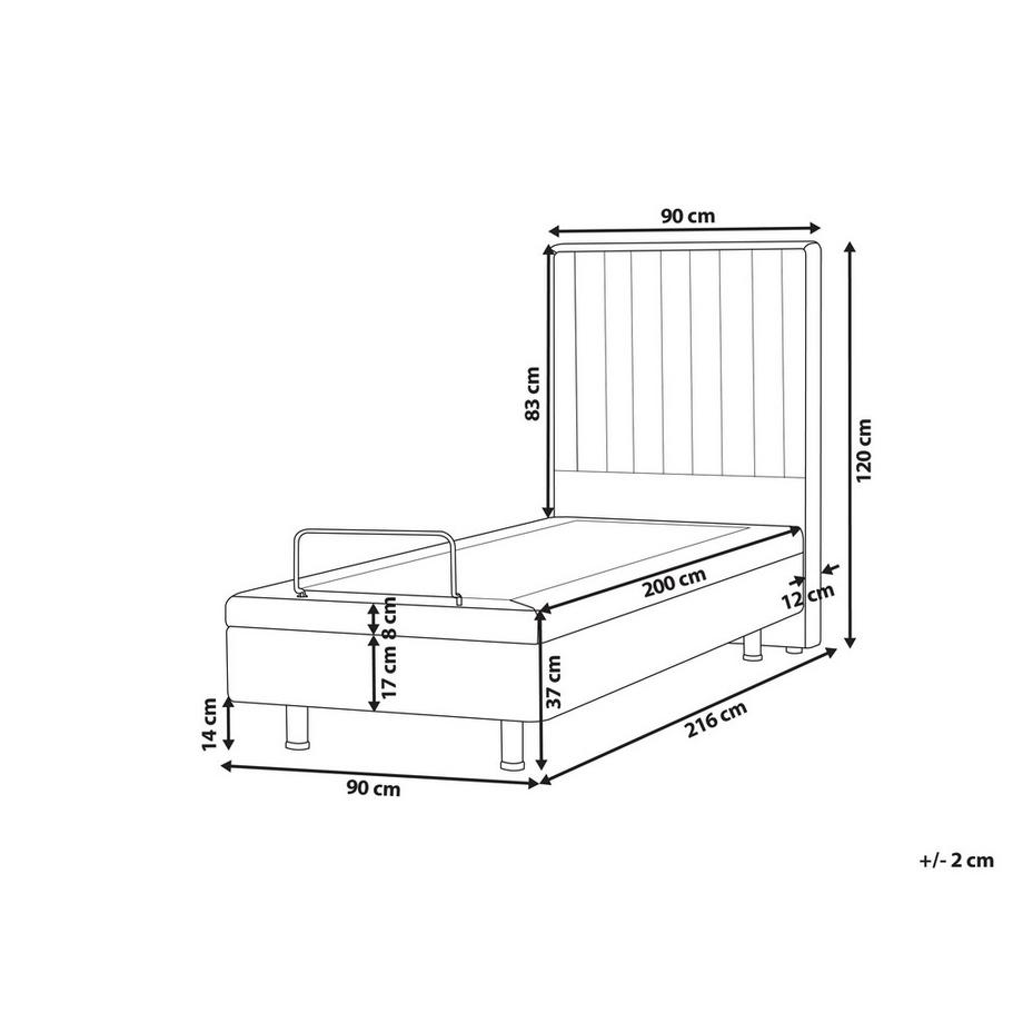 Beliani Letto regolabile en Bouclé Classico DUKE II  