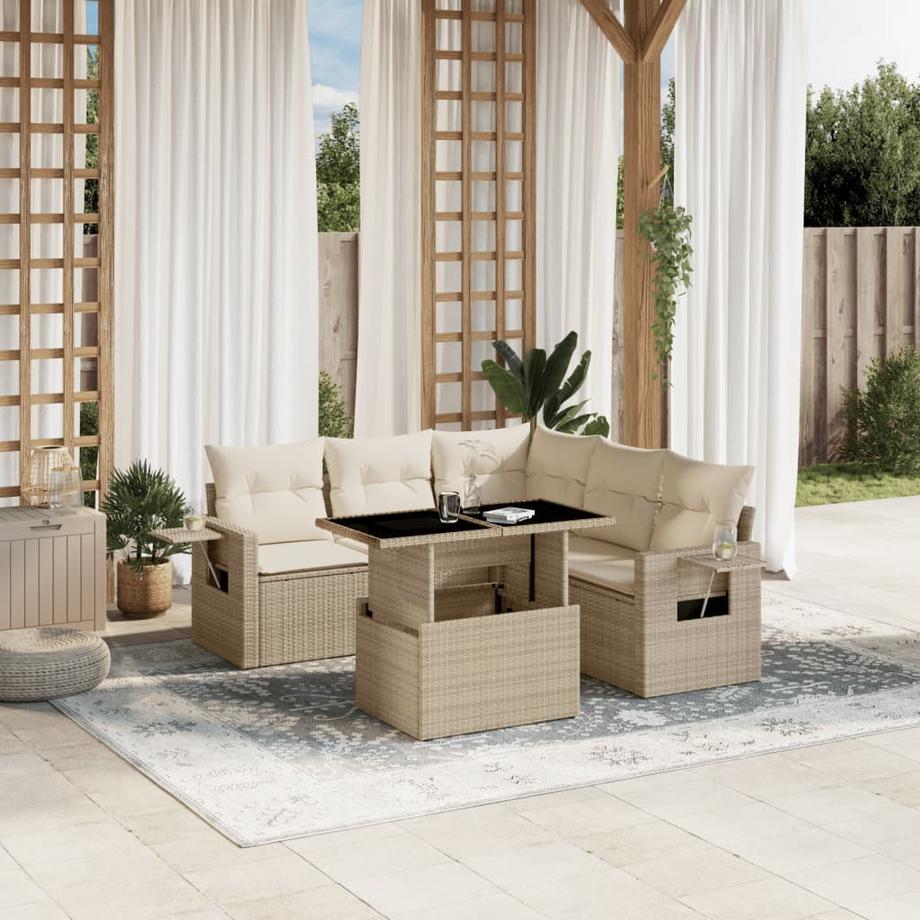 VidaXL set divano da giardino Polirattan  