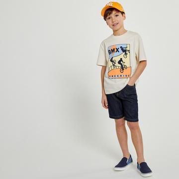 Oversized-T-Shirt mit BMX-Print vorne