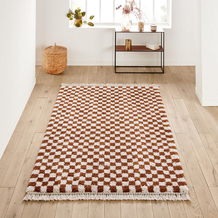 Teppich Danito mit Schachbrettmuster