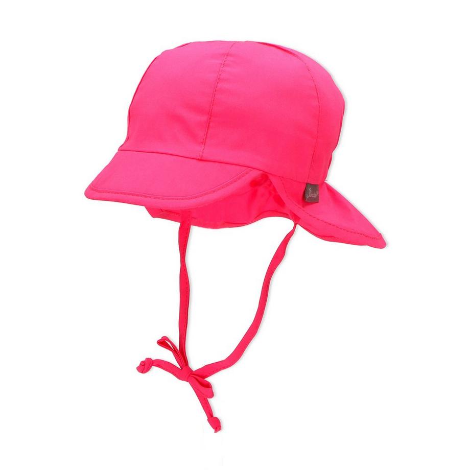 Mädchen Schirmmütze mit Nackenschutz  magenta