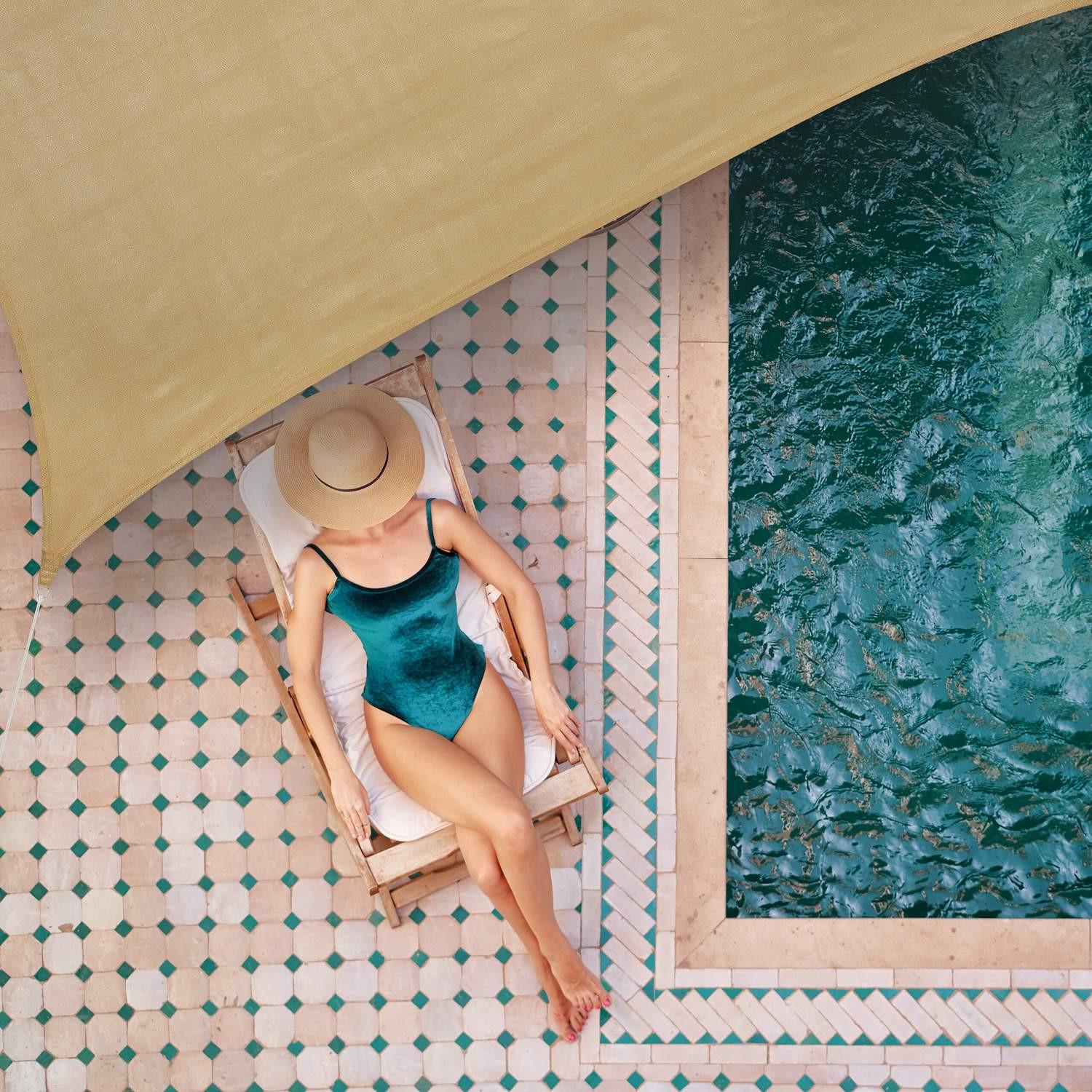 Northix Rechteckige Markise HDPE  