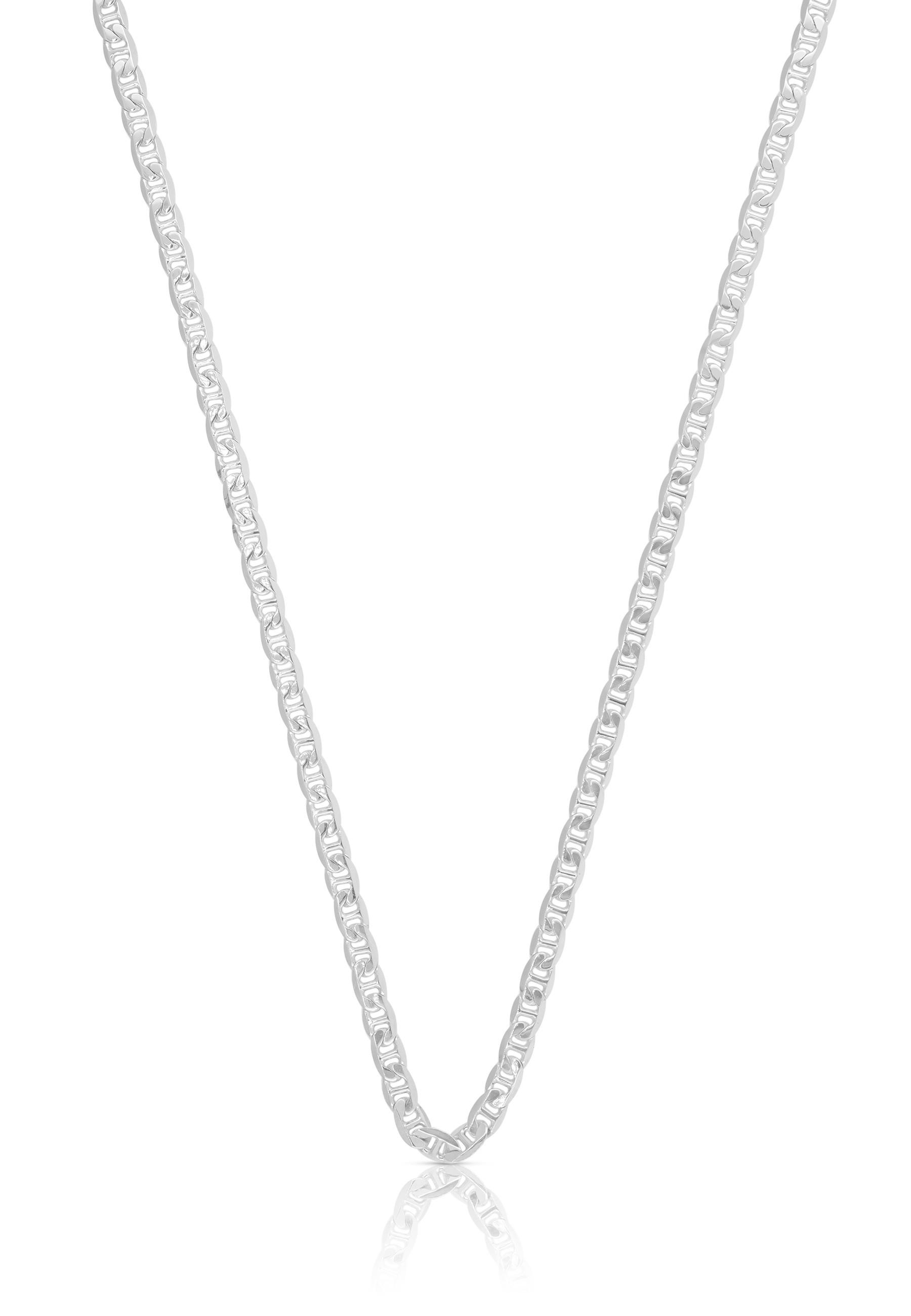 Image of Collier Stäblipanzer Weissgold 750, 2.4mm, 38cm Unisex Silber 38cm