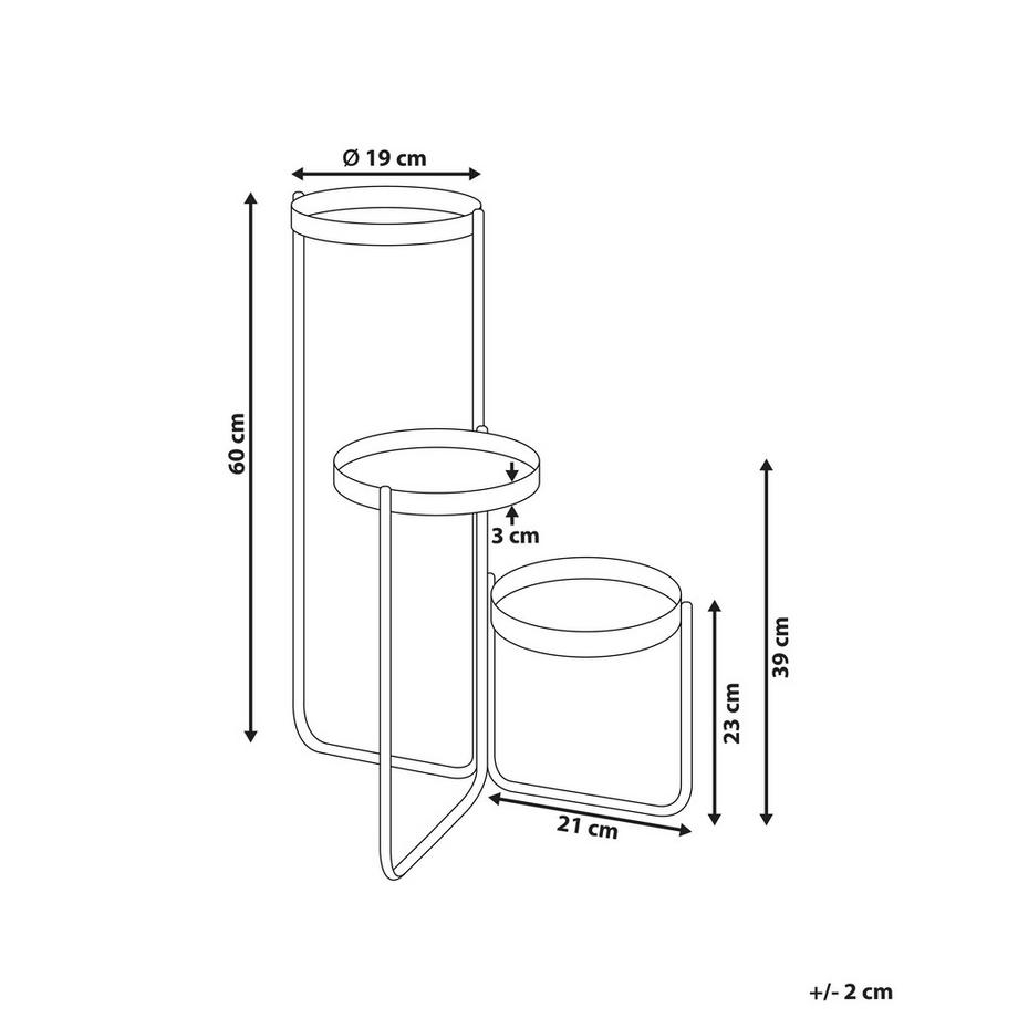 Beliani Supporto per vasi en Ferro Retrò FRAGARIA  