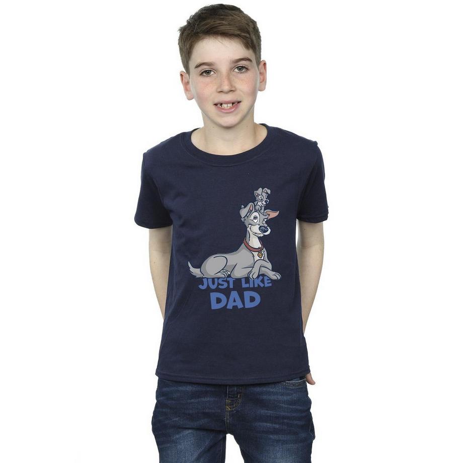 Disney  Lady And The Tramp Just Like Dad TShirt 