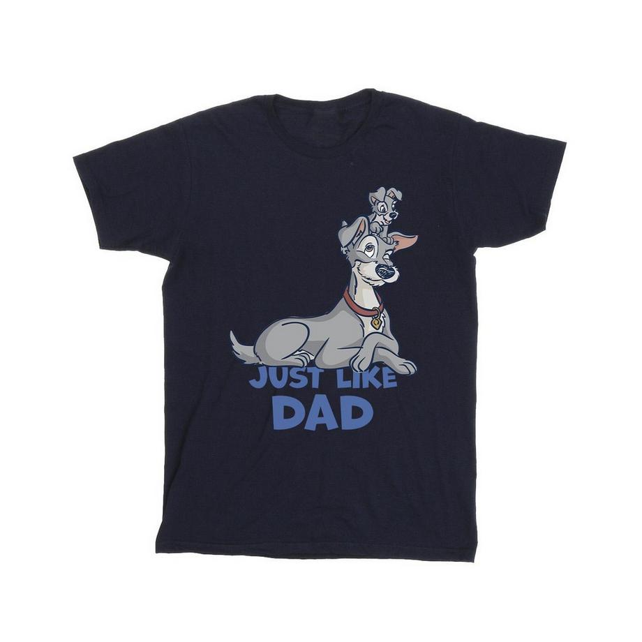 Disney  Lady And The Tramp Just Like Dad TShirt 