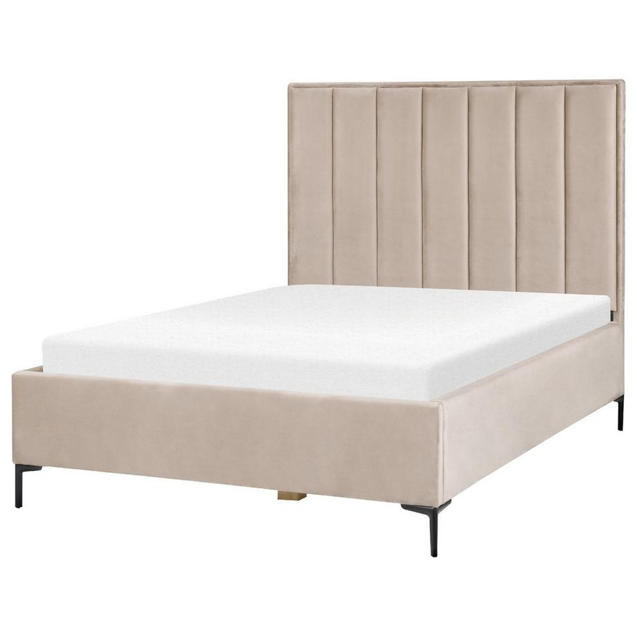 Beliani Letto contenitore en Velluto Glamour SEZANNE  