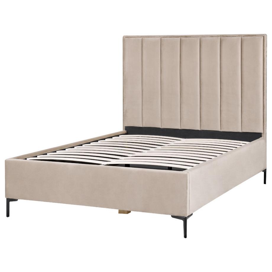 Beliani Letto contenitore en Velluto Glamour SEZANNE  