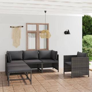 VidaXL set divani da giardino Polirattan  