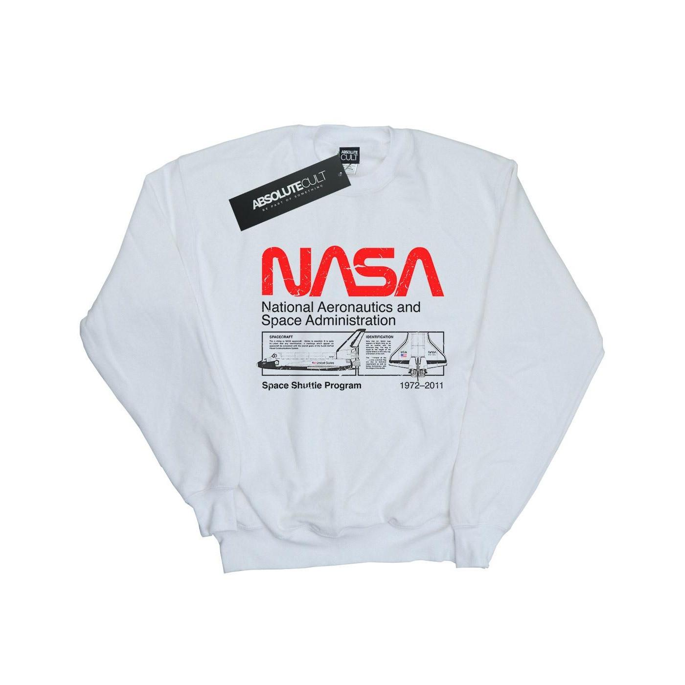 Image of Classic Space Shuttle Sweatshirt Mädchen Weiss 152-158