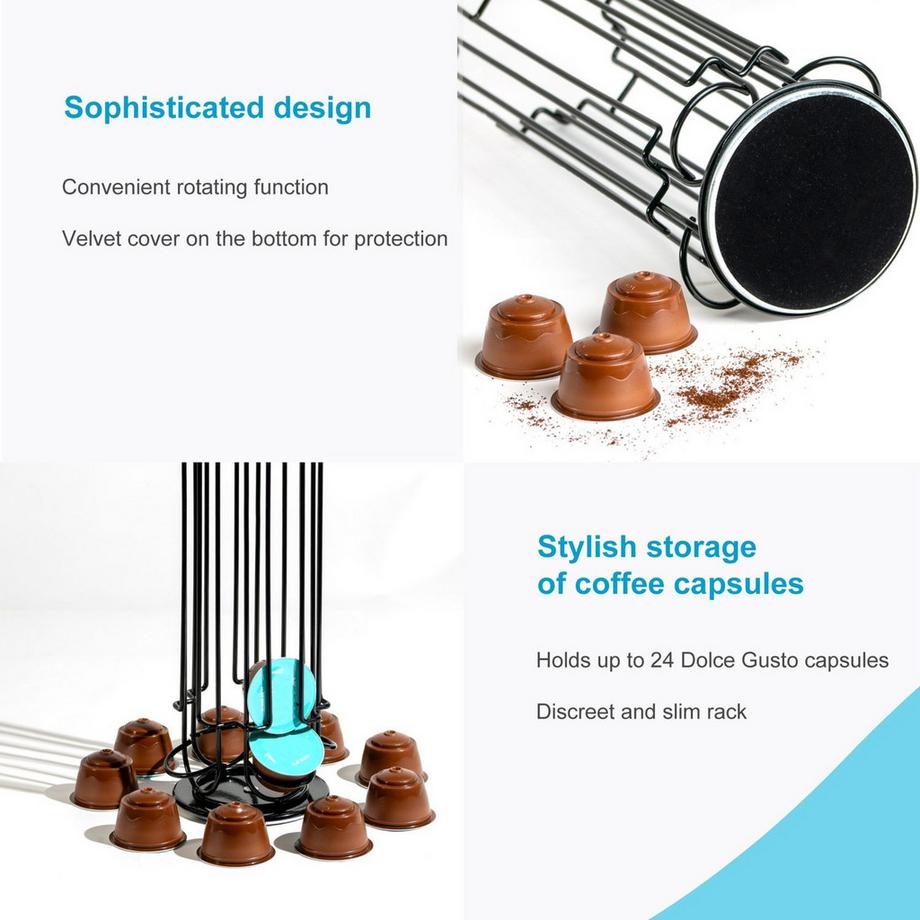 Intirilife  Intirilife Kaffee Kapselhalter kompatibel mit Dolce Gusto Kapseln (24 Stück) 