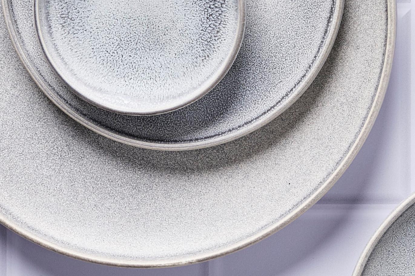 BJÖRN Set stoviglie STONE - 48 pezzi - grigio luna  