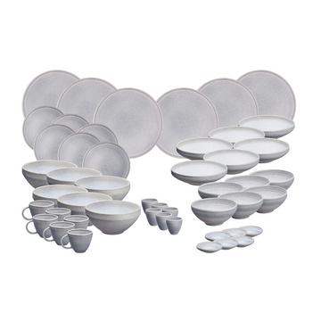 Set stoviglie STONE - 48 pezzi - grigio luna