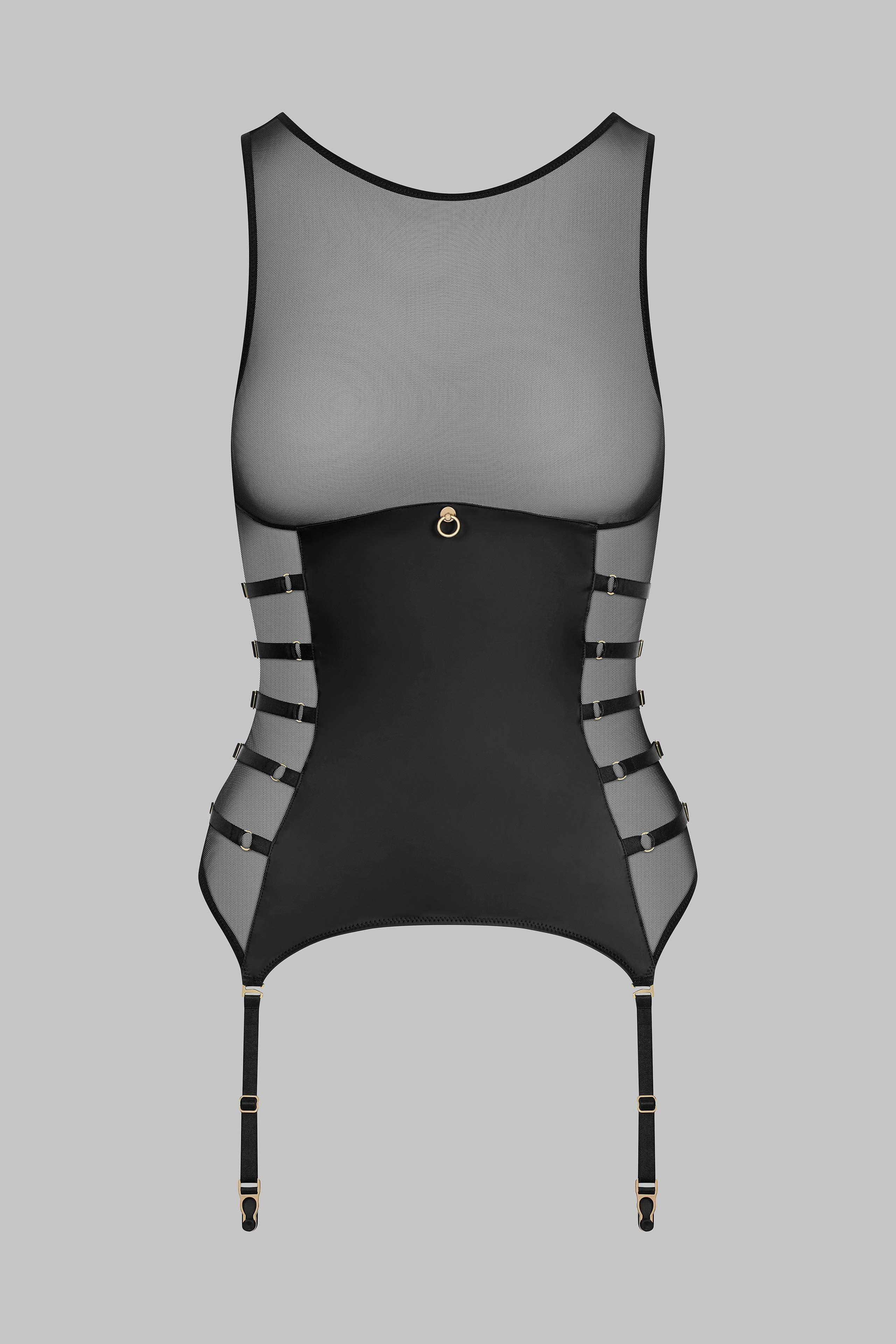 MAISON CLOSE  Top corset porte-jarretelles - Chambre Noire 