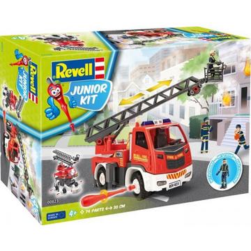 Junior Kit Feuerwehr mit Drehleiter und Figur (74Teile)