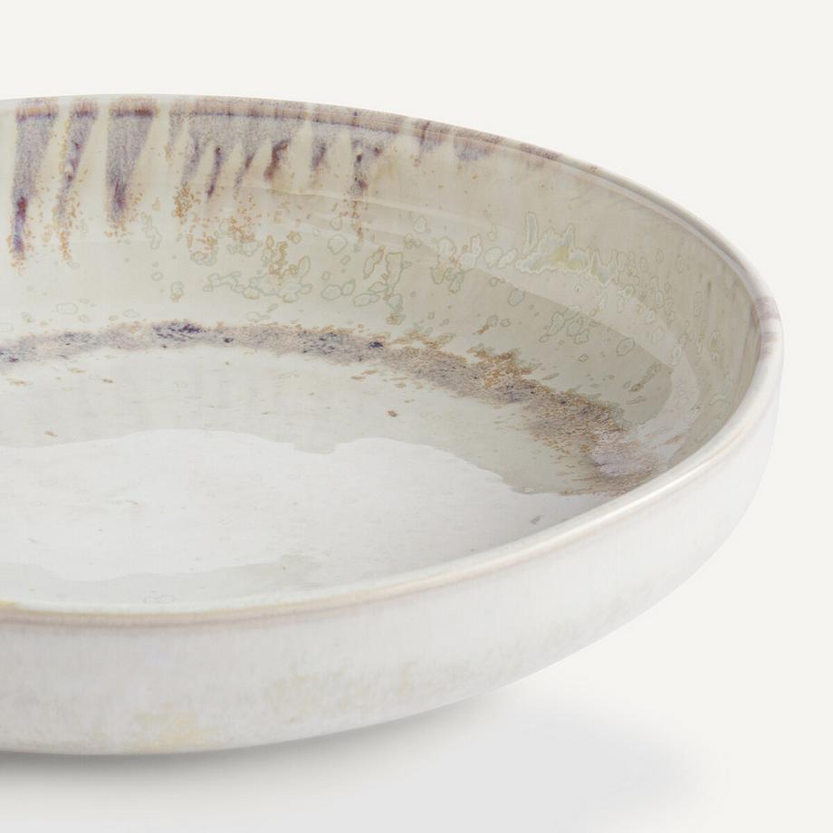 AM.PM Lot 4 assiettes creuses grès émaill réactif  