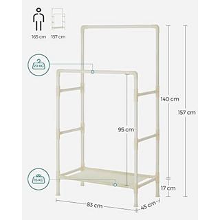 Pricenet Portant à vêtements en métal durable, charge de 70 kg, assemblage facile  