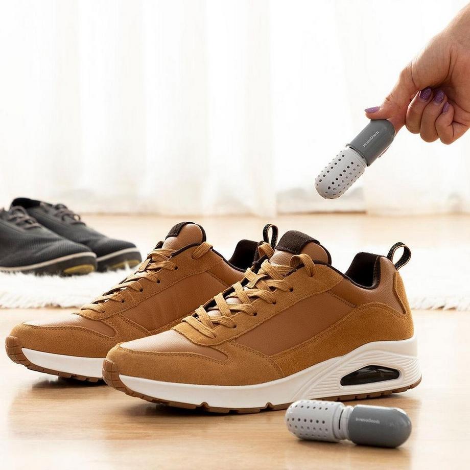 InnovaGoods  2x Capsules anti-odeurs pour chaussures - Déodorant pour chaussures 
