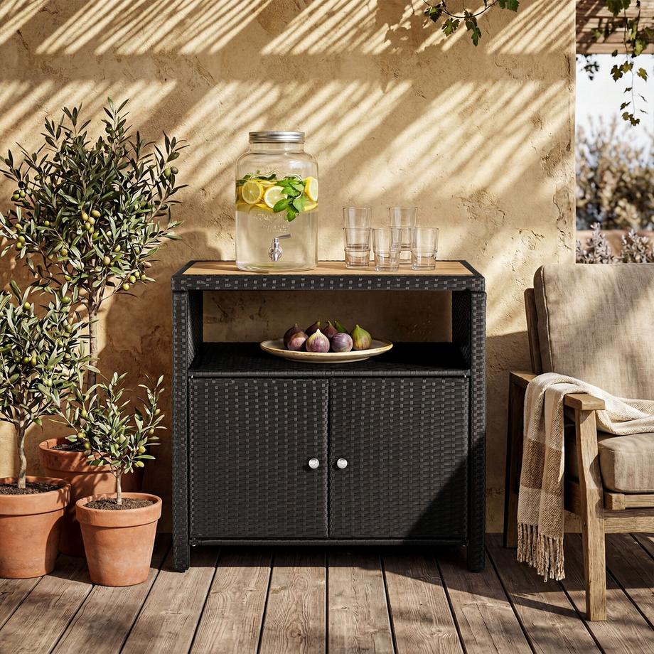 Tectake Gartenschrank Monscia, witterungsbeständig, sicherer Verschluss, einfache Montage, robuster Stauraum  