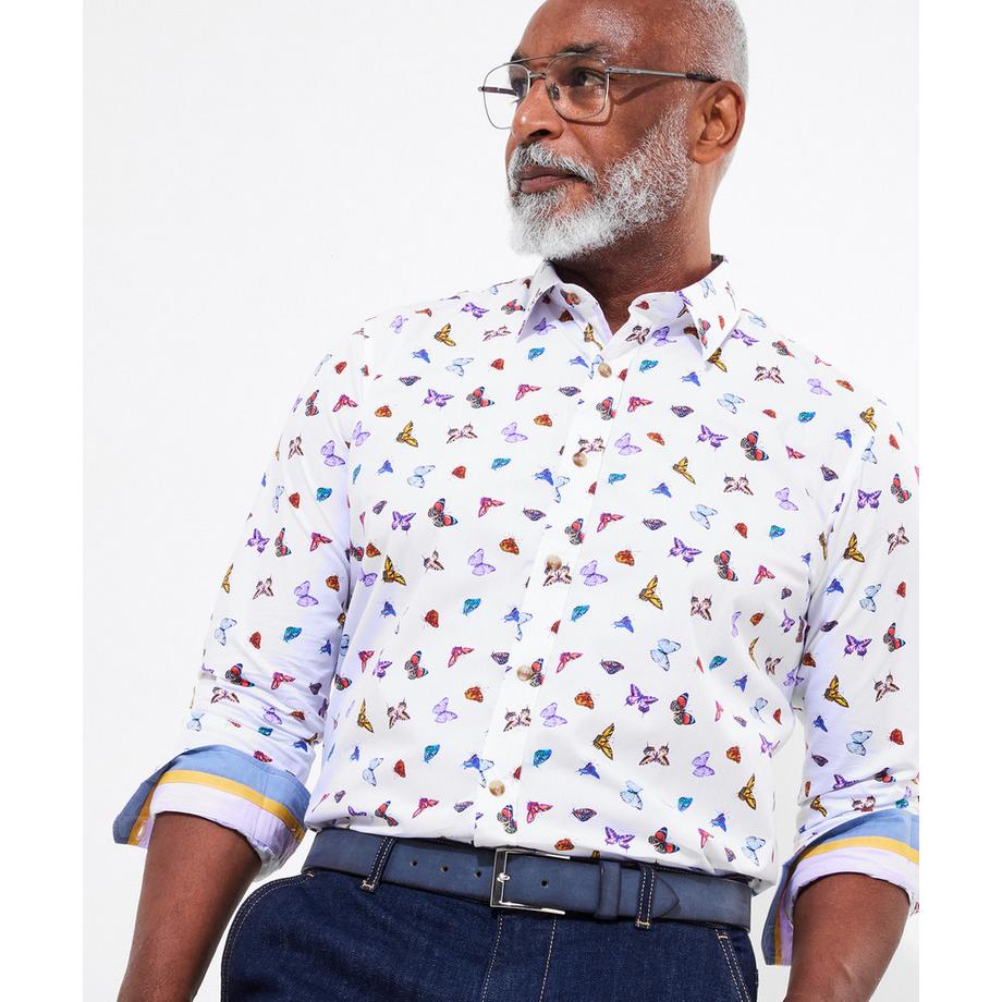 Joe Browns Chemise Imprimé Papillon avec Rayures Contrastées  