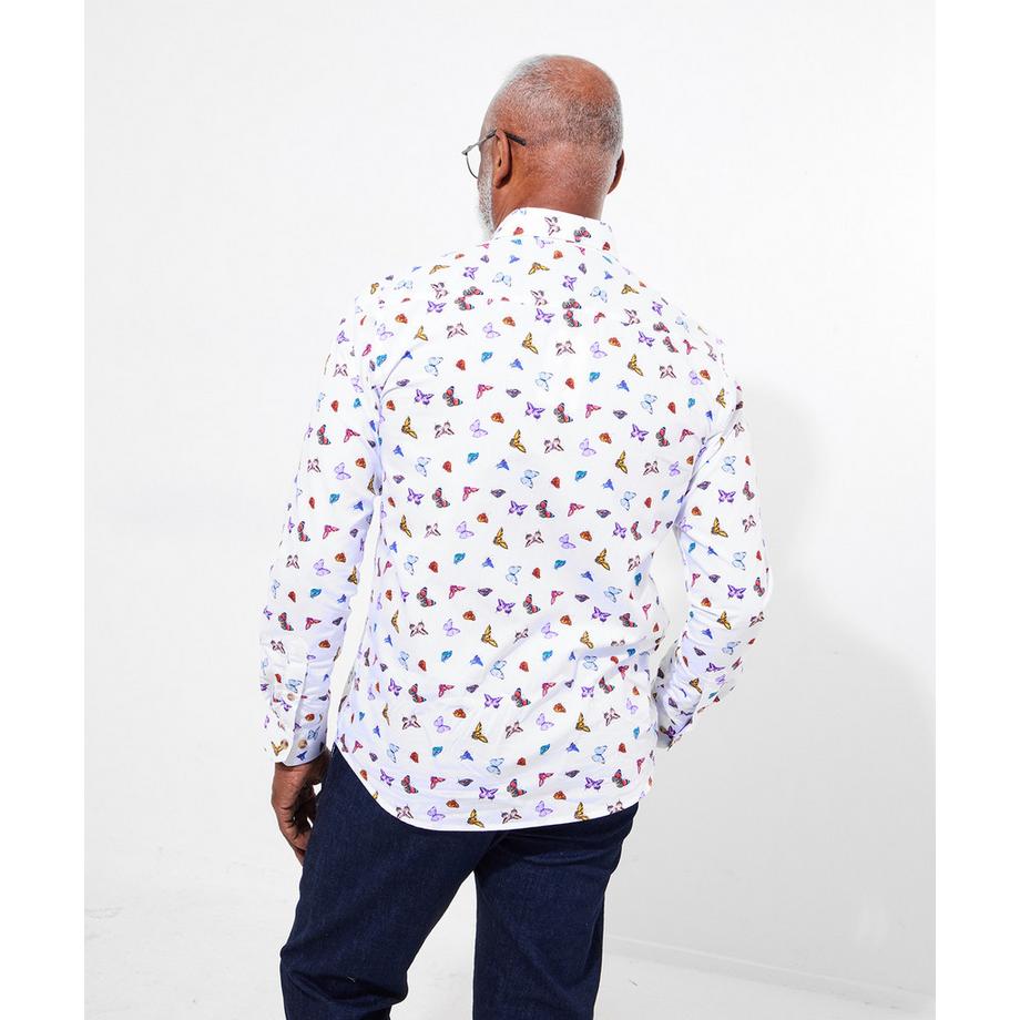 Joe Browns Chemise Imprimé Papillon avec Rayures Contrastées  