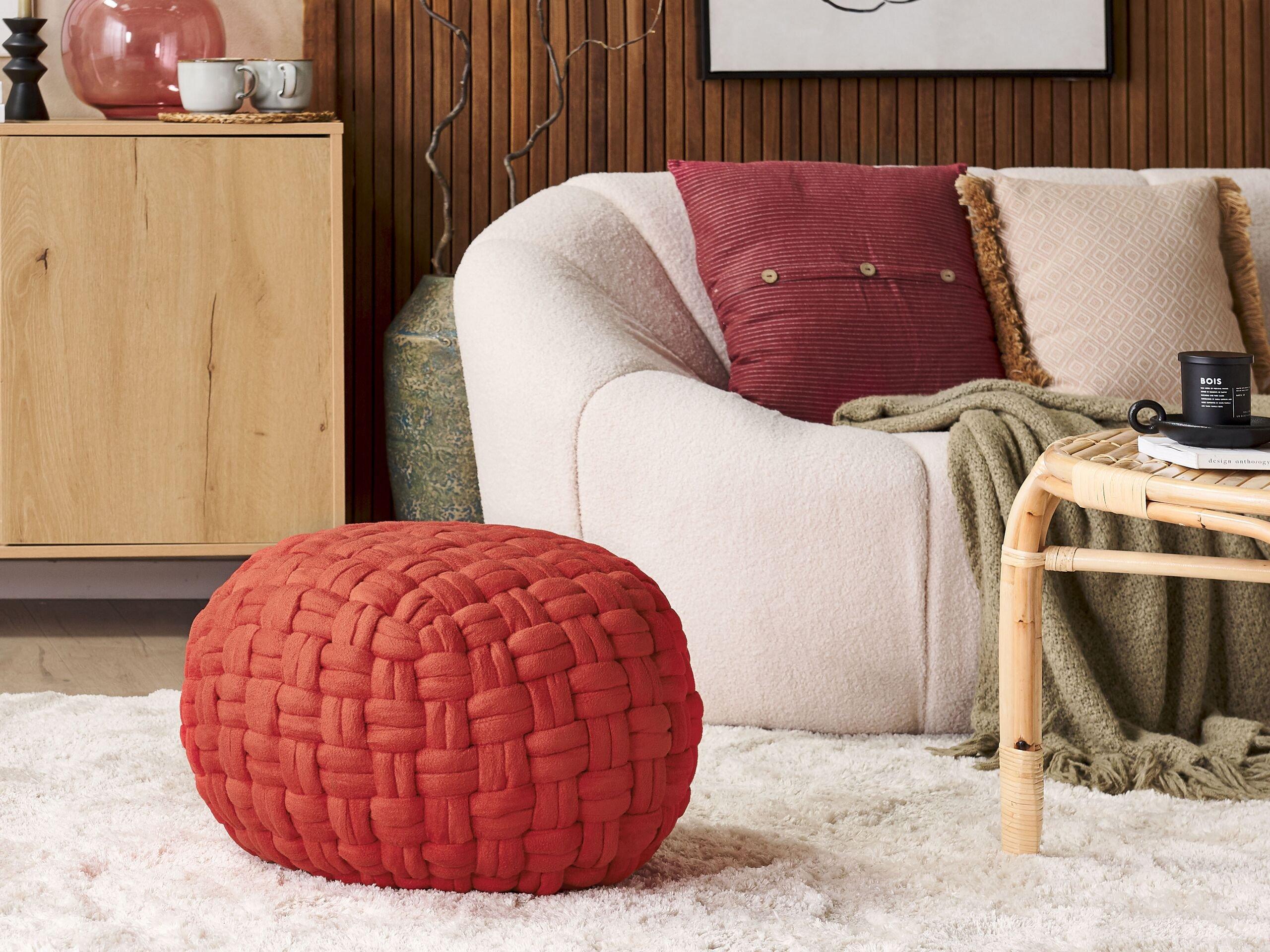 Beliani Pouf en Velours Moderne HOPA  