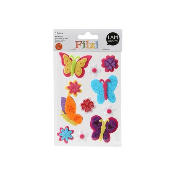 Image of MAA4111.57 Dekorativer Aufkleber Filz Mehrfarbig 11 Stück(e) Multicolor