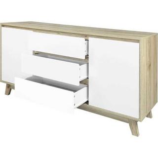 mutoni Buffet naturel 140x40x75 blanc  