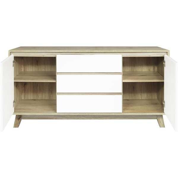 mutoni Madia naturale 140x40x75 bianco  