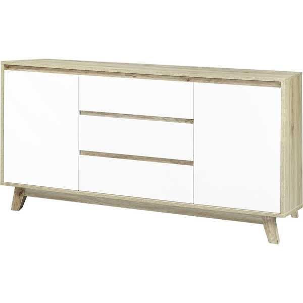 mutoni Madia naturale 140x40x75 bianco  