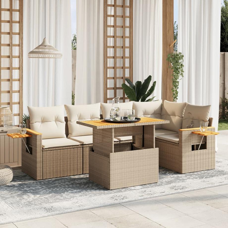 VidaXL set divano da giardino Polirattan  