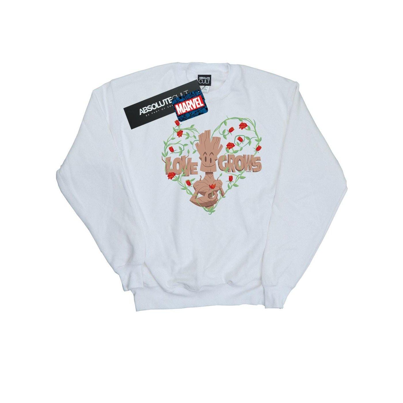 Image of Groot Love Grows Sweatshirt Unisex Weiss 140/146