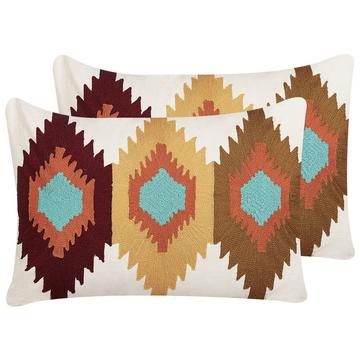 Lot de 2 coussins en Coton Traditionnel DANAPUR