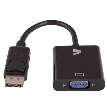 V7 Adaptador negro de vídeo con conector DisplayPort macho a VGA hembra