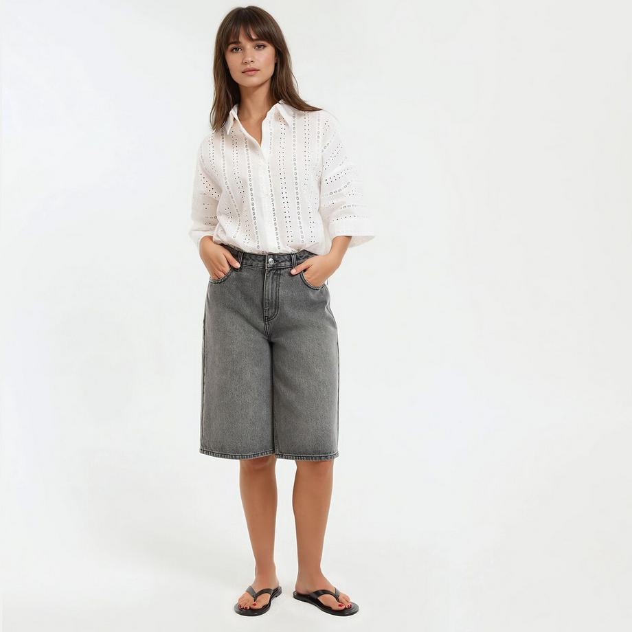 La Redoute Collections Weites Hemd aus englischer Stickerei  