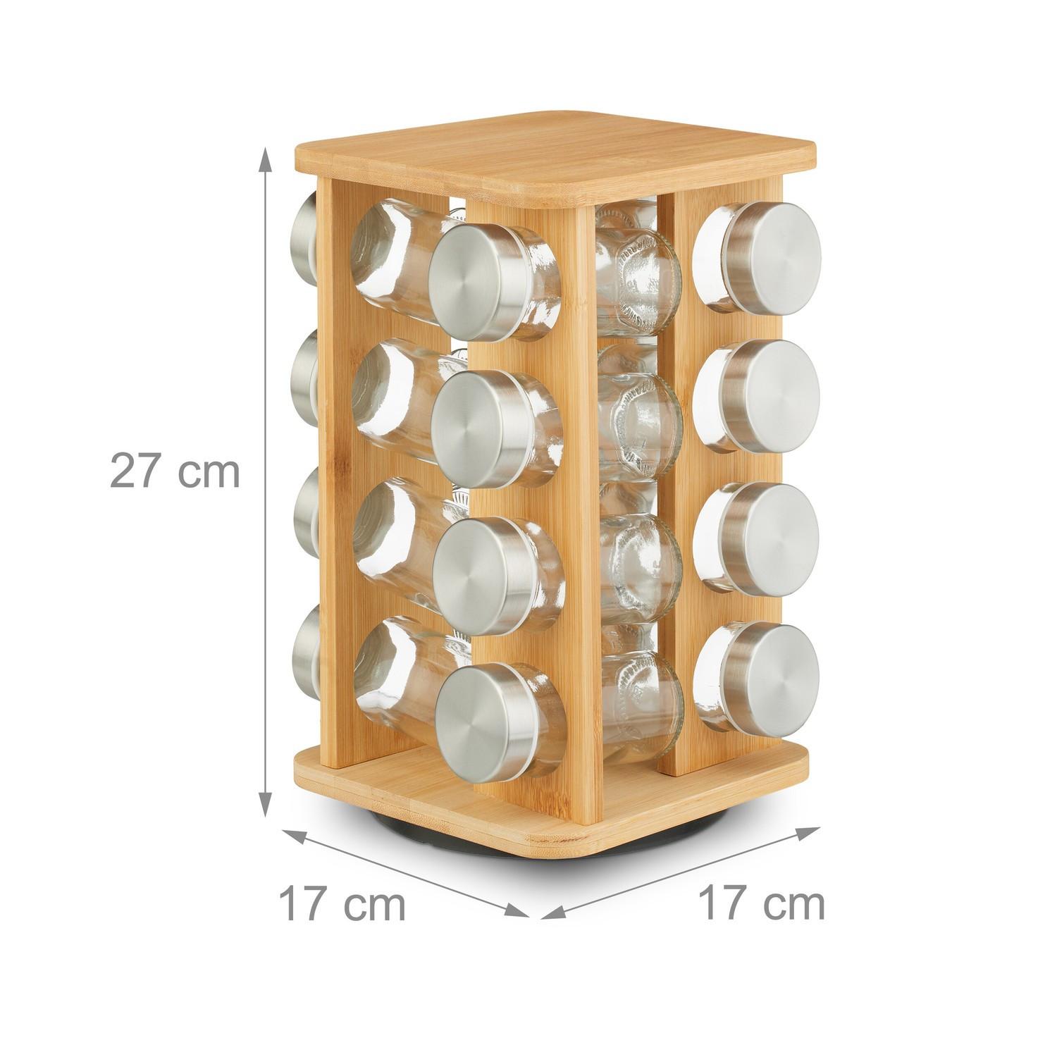 Northix Gewürzkarussell mit 16 Gläsern  