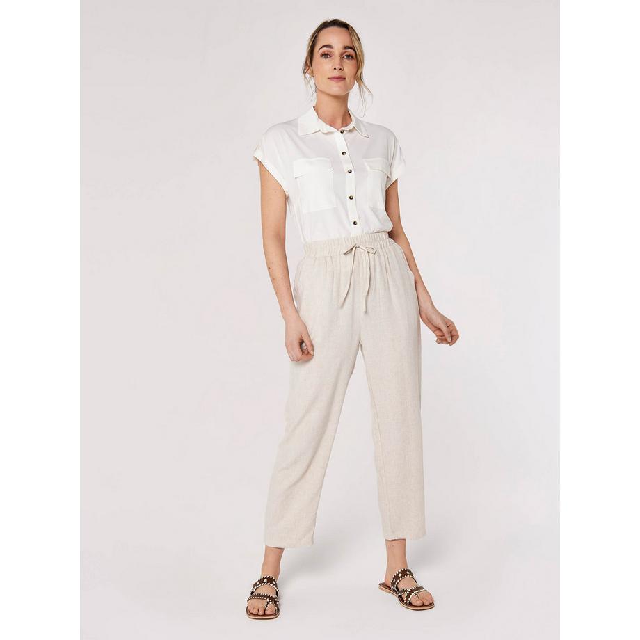 APRICOT Pantalon Palazzo en lin  
