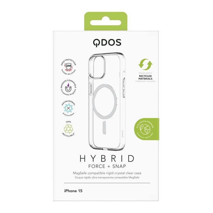 Qdos  Hülle Hybrid Force, MagSafe iPhone 15 