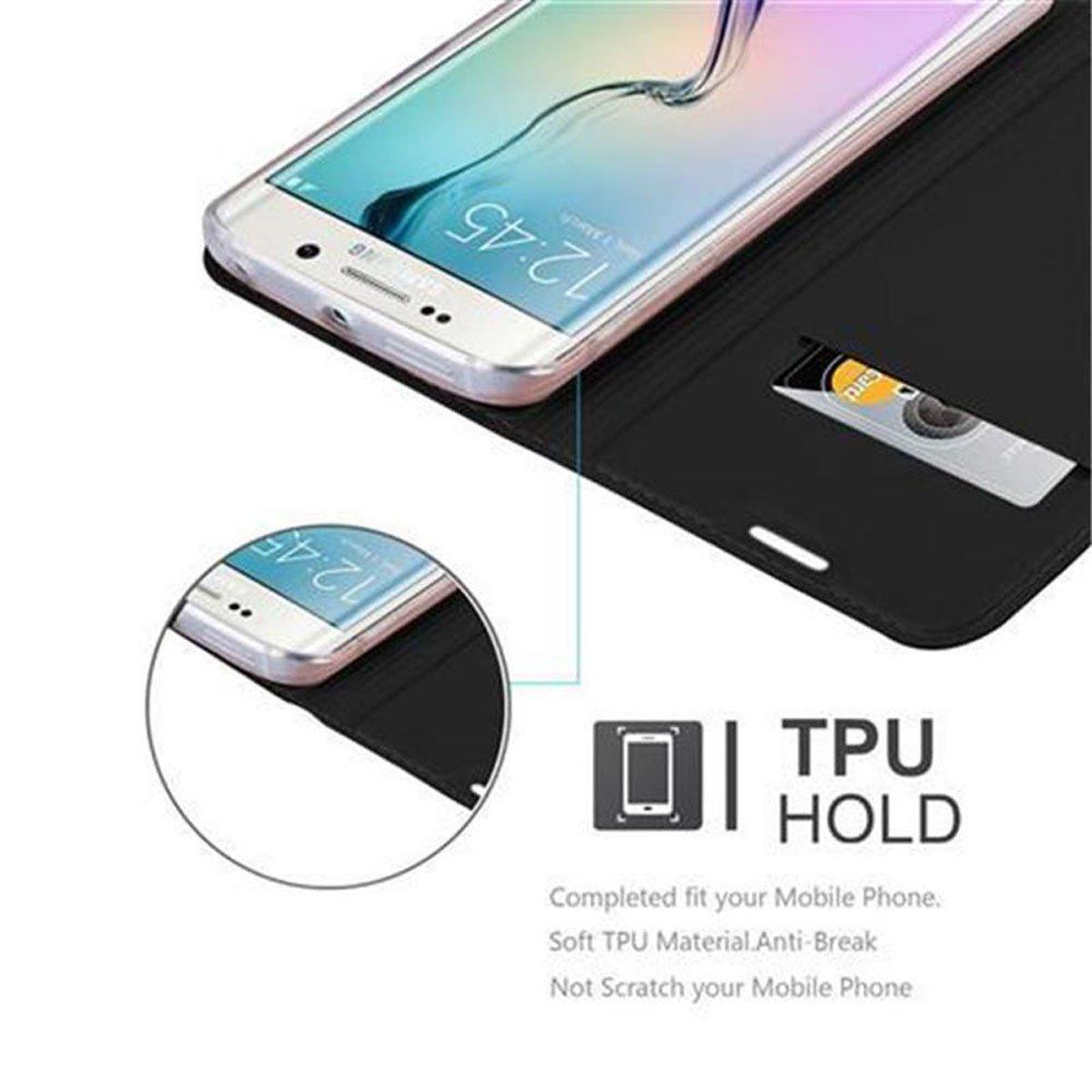 Cadorabo  Housse compatible avec Samsung Galaxy S6 EDGE - Coque de protection avec fermeture magnétique, fonction de support et compartiment pour carte 