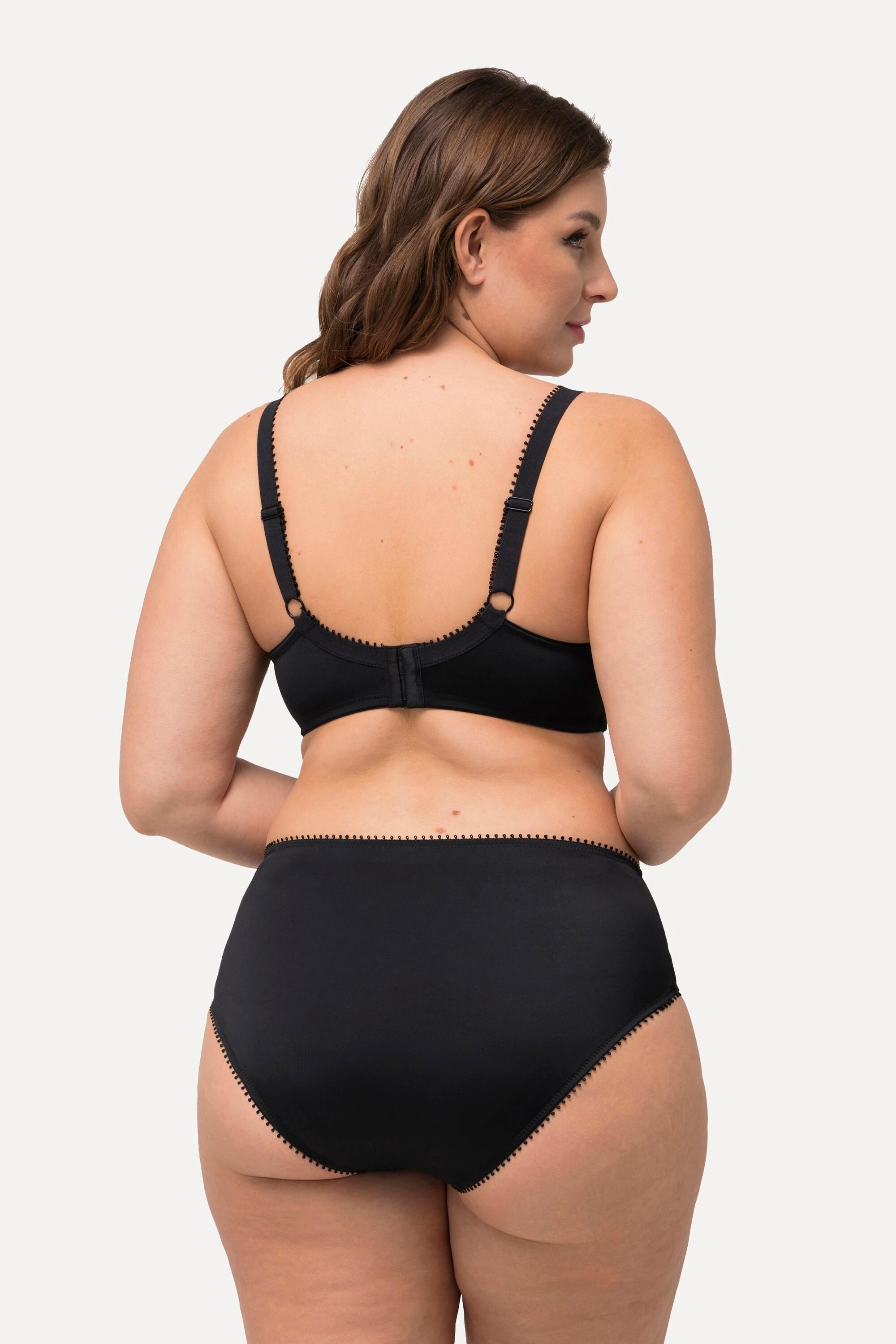 Ulla Popken Reggiseno con Ferretto Coppe Spacer Motivo Jacquard  