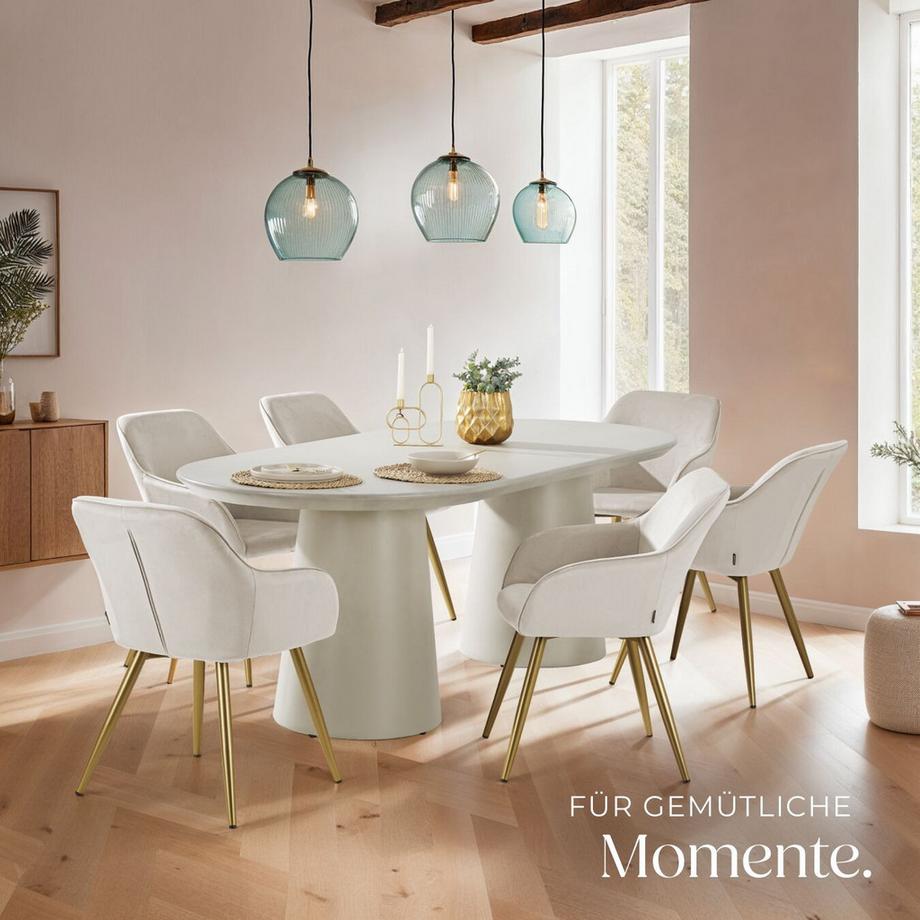 Tectake Sedia Marilyn imbottita, effetto velluto per pezzo  