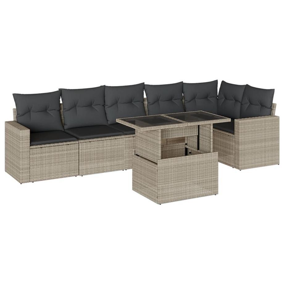 set divano da giardino Polirattan