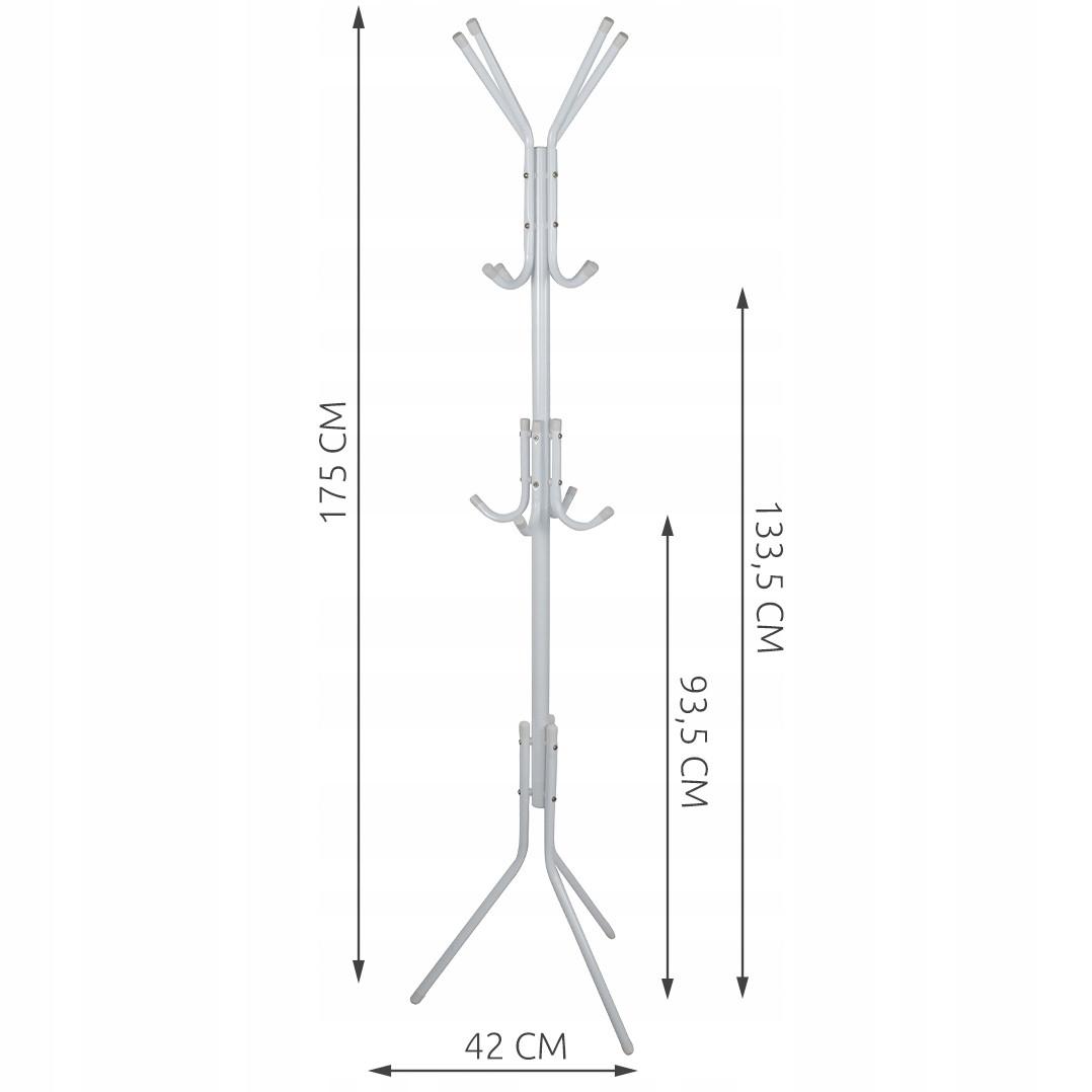 Northio Porte-manteau sur pied 170 cm - Blanc  