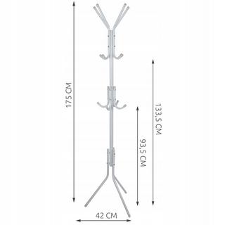 Northio Stehende Kleiderbügel 170 cm - Weiß  