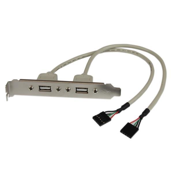 Image of Startech.com 2-port Usb A Slotblech-adapter (buchse) Unisex Silber