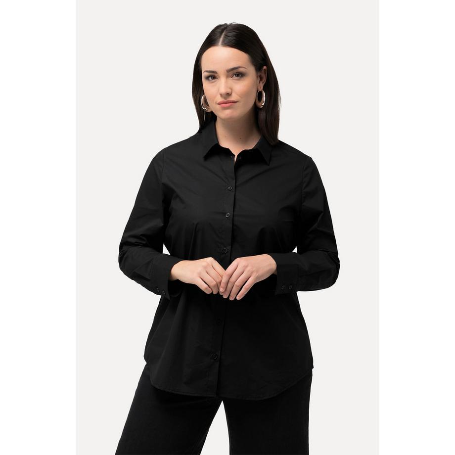 Ulla Popken Papertouch Cut Out Schiena Collo Alto Maniche Lunghe Blusa  