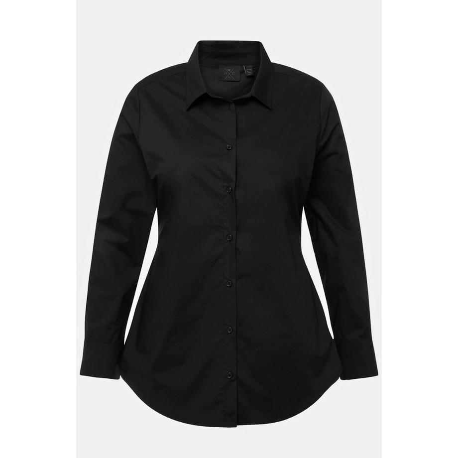 Ulla Popken Papertouch Cut Out Schiena Collo Alto Maniche Lunghe Blusa  