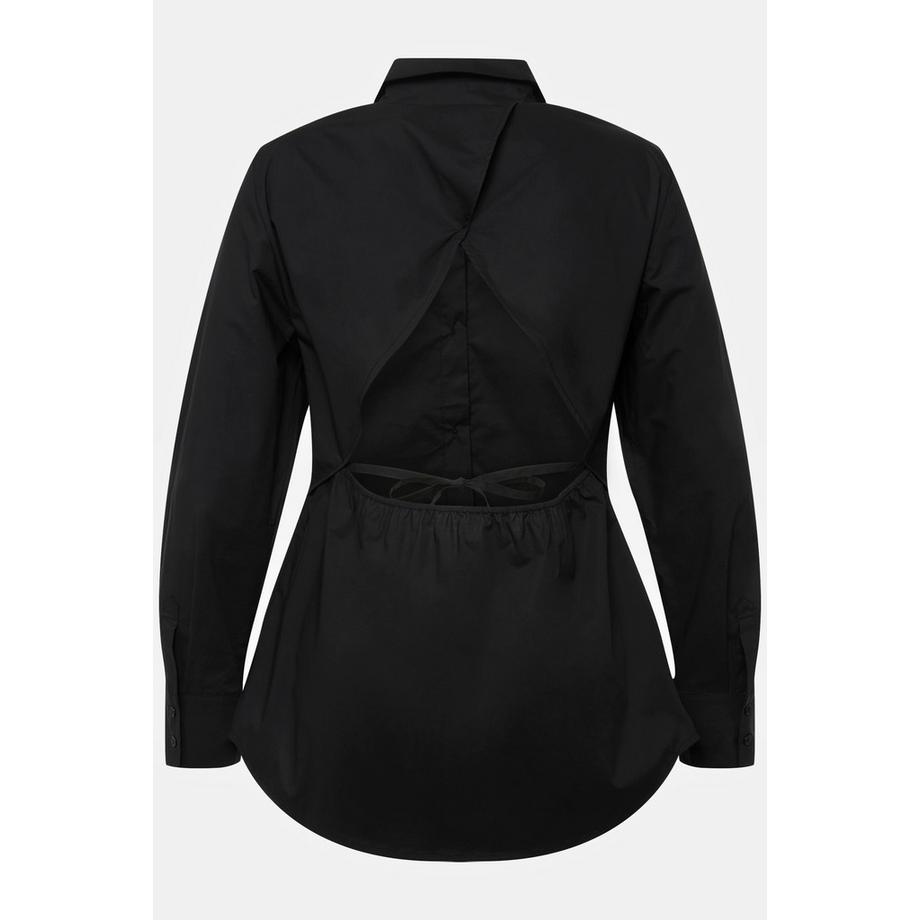 Ulla Popken Papertouch Cut Out Schiena Collo Alto Maniche Lunghe Blusa  