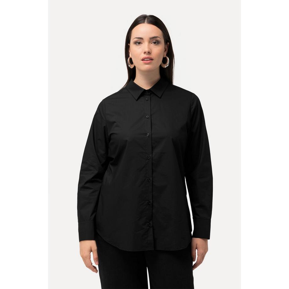 Ulla Popken Papertouch Cut Out Schiena Collo Alto Maniche Lunghe Blusa  