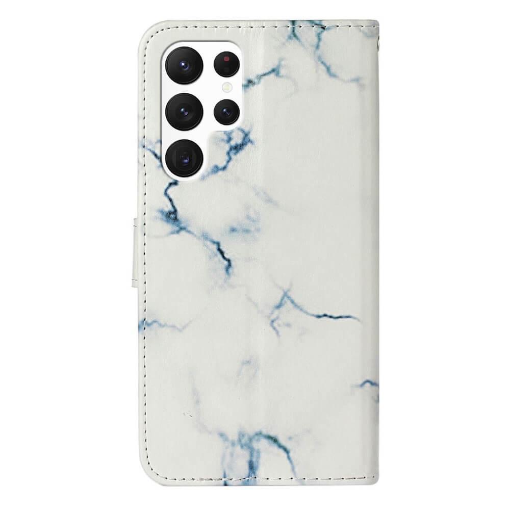 Cover-Discount  Galaxy S24 Ultra - Leder Etui Hülle Marble 